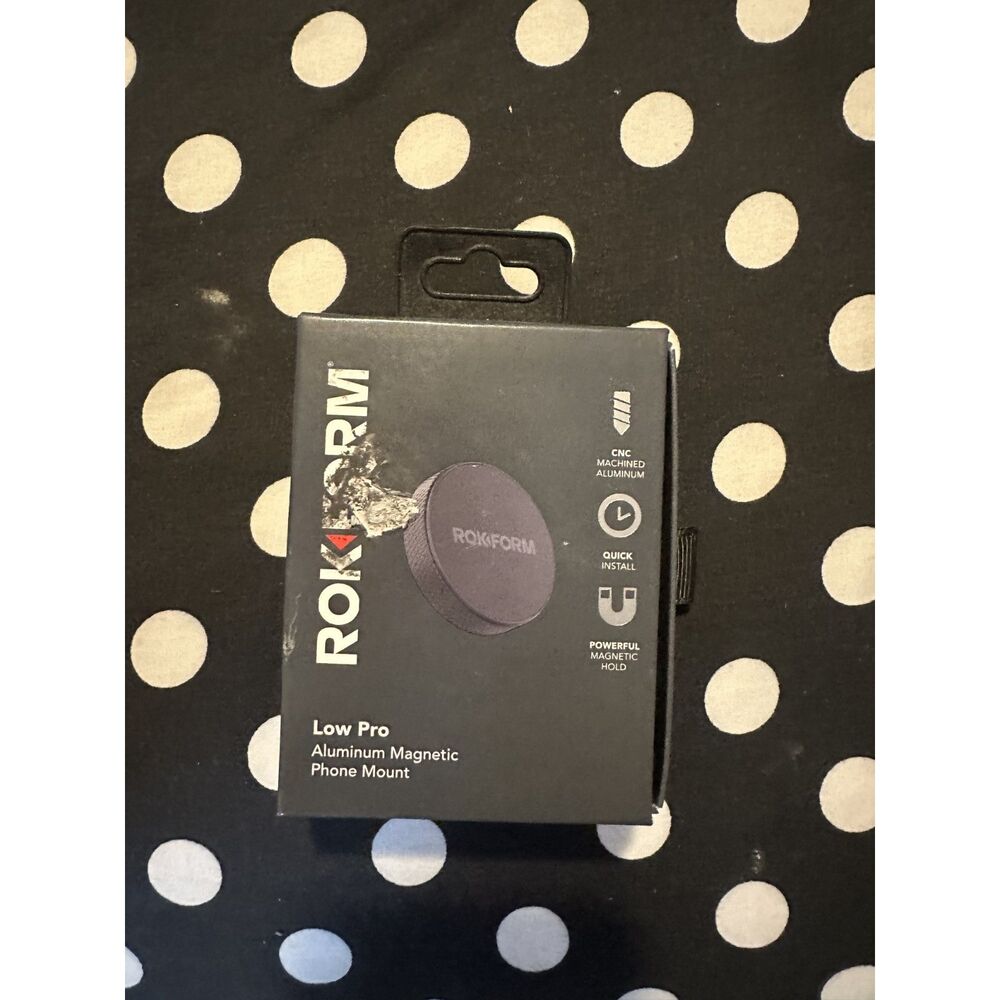 Rokform Low Pro Magnetic CarMount Holder for iPhone Samsung Universal Black